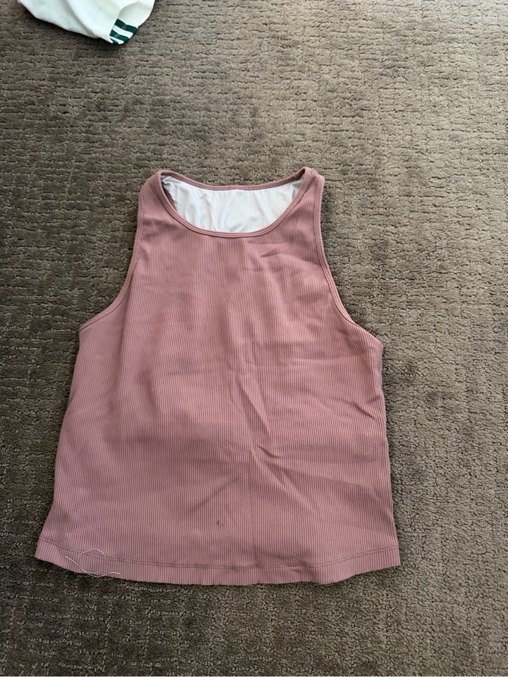 Vuori Ribbed Tank in Dusty Mauve